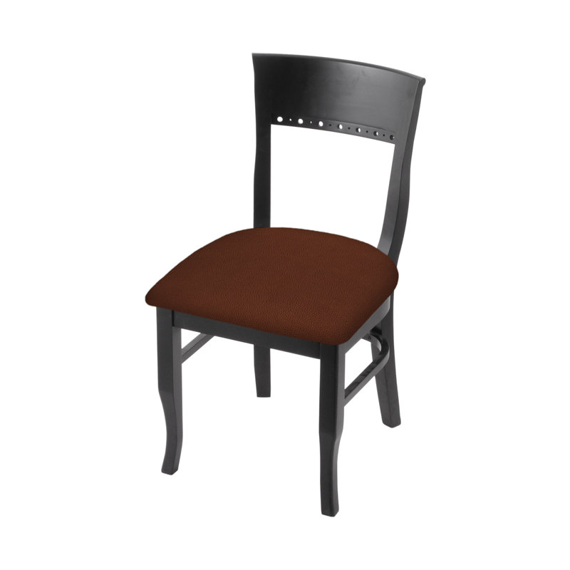 Hampton 19.25'' H Upholstered Beech Side Chair, Black, Rein Adobe