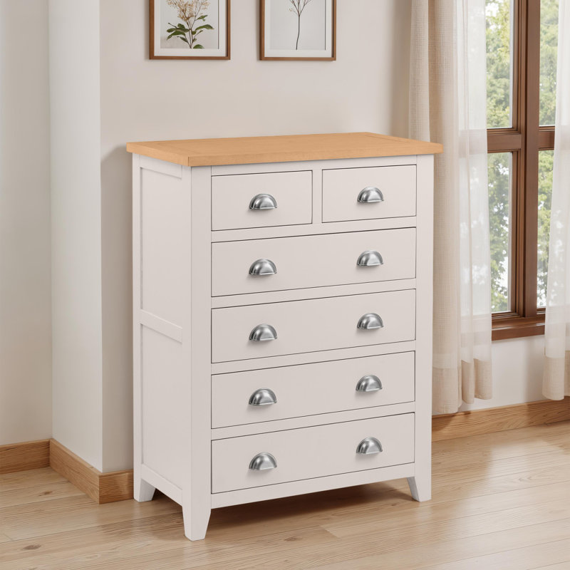 Port Mahon 83cm W 6 - Drawer Chest of Drawers