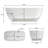 59'' X 30'' Freestanding Soaking Solid Surface Bathtub In White