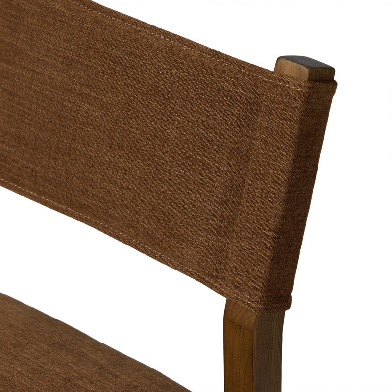 Ferris Stool, Counter Stool (25.98" Seat Height), Tulsa Ink/Nubuck Charcoal Rayon/Viscose/Leather, Antique Sable