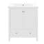Ensemble de meuble-lavabo multifonctionnel 30 po avec lavabo 30 po - Armoire avec portes et tiroir, structure solide et panneau de fibres à densité moyenne-2093430574