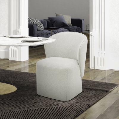 Faouzi Upholstered Dining Chair w/ Casters