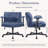 26" Wide Teddy Velvet Criss Cross Office Chair with Wheels, Cross-Legged Desk Chair with Flip-Up Height Adjustable Arms, Lumbar Support, Swivel Vanity Chair for Home Office, Bedroom, Study, 350 lbs-1909675318
