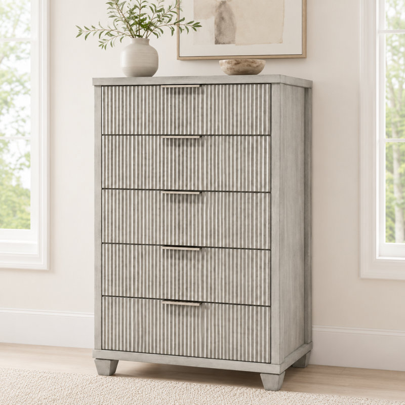 Commode 5 tiroirs Aurelin, Anti-blanc