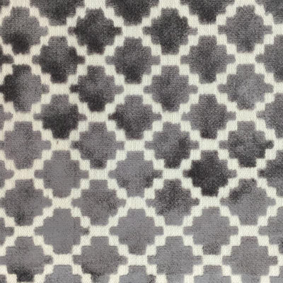 Central Fabric | Geometric Chenille Cut Velvet Fabric | Drapery & Curtain Fabric and Upholstery Fabric