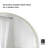 Hubba Arched Wall Mirror with Metallic Frame for Bathroom, Entryway, Living Room-90869659