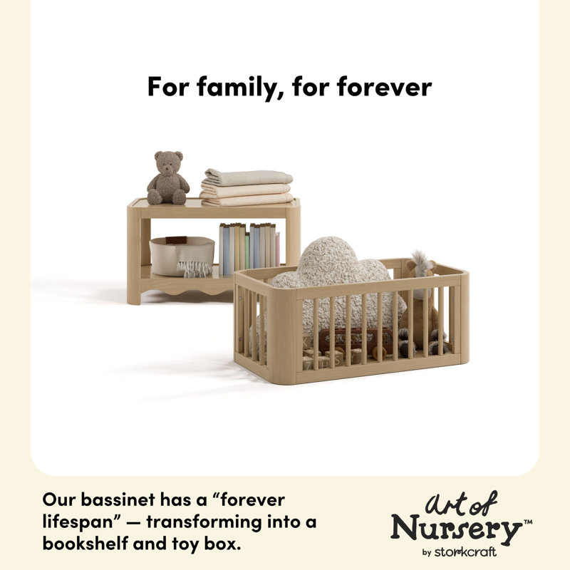 Casablanca 3-in-1 Convertible Bassinet, Driftwood