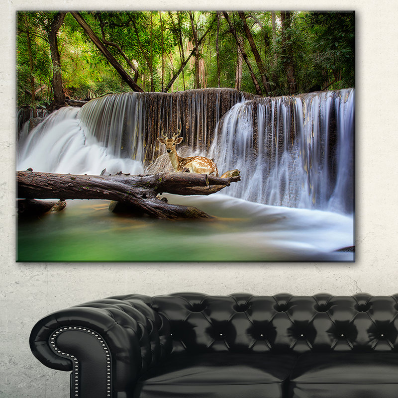 « huai mae kamin cascade photo », reproduction d’impression sur toile, H 30 po x l 40 po x P 1 po