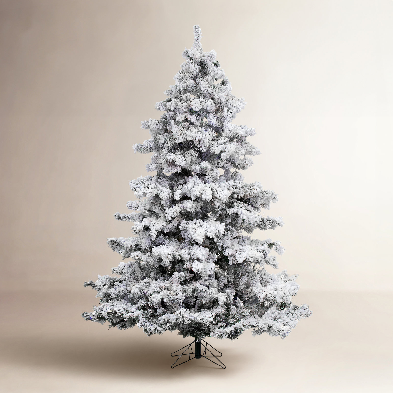 Frosted 10' Pre-Lit Pine Christmas Tree, 5.5' H