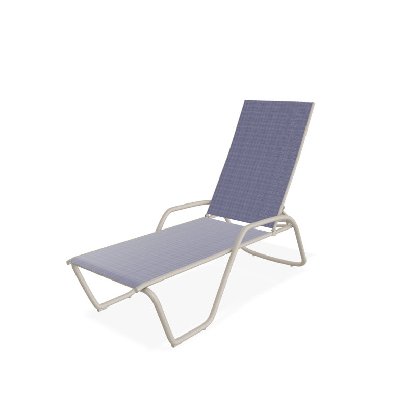 Outdoor Rust-Resistant Metal Chaise Lounge, Textured Desert, Breeze