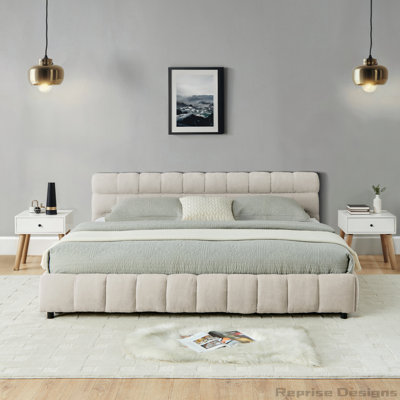 Structure de lit plateforme en chenille avec tiroir