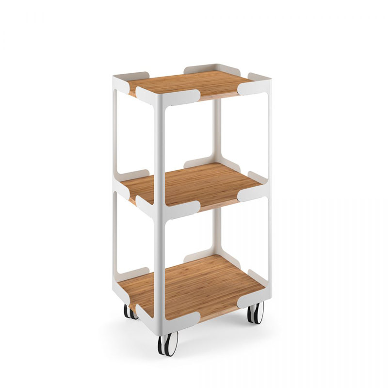 Étagère de salle de bain autoportante en bois massif l 18 po x H 33,8 po x 14,2 po, Blanc
