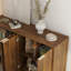 Console Modern Modern, conception cannelée, tablettes réglables pour le salon - bois-1750603107