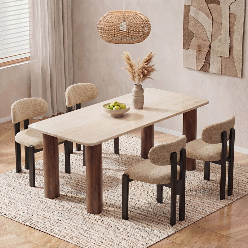 40.5cm H Fabric Upholstered Upholstered Back Side Chair in Beige, Black, Camel