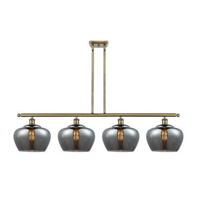 Luminaire suspendu pour îlot de cuisine 4 lumières linéaires Pioche