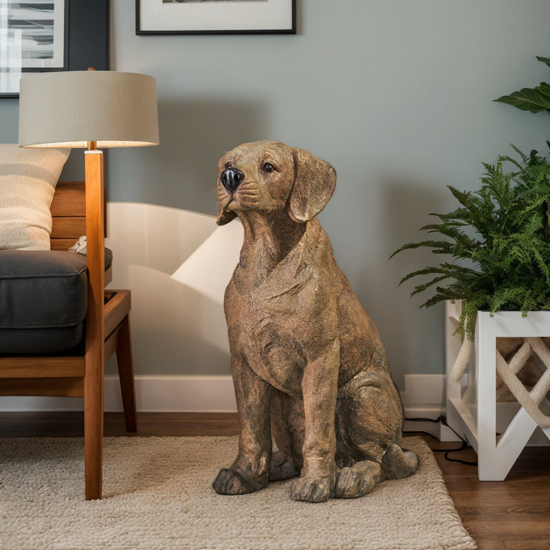 Statue de jardin d'extérieur pour chien