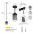 Black Adjustable Single Mini Pendant Light With Cage Shade For Kitchen Island Bar