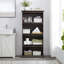 Vitrine à 4 niveaux avec portes rabattables, idéale pour les objets de collection et de décoration intérieure, solution de rangement durable et élégante-1215163716
