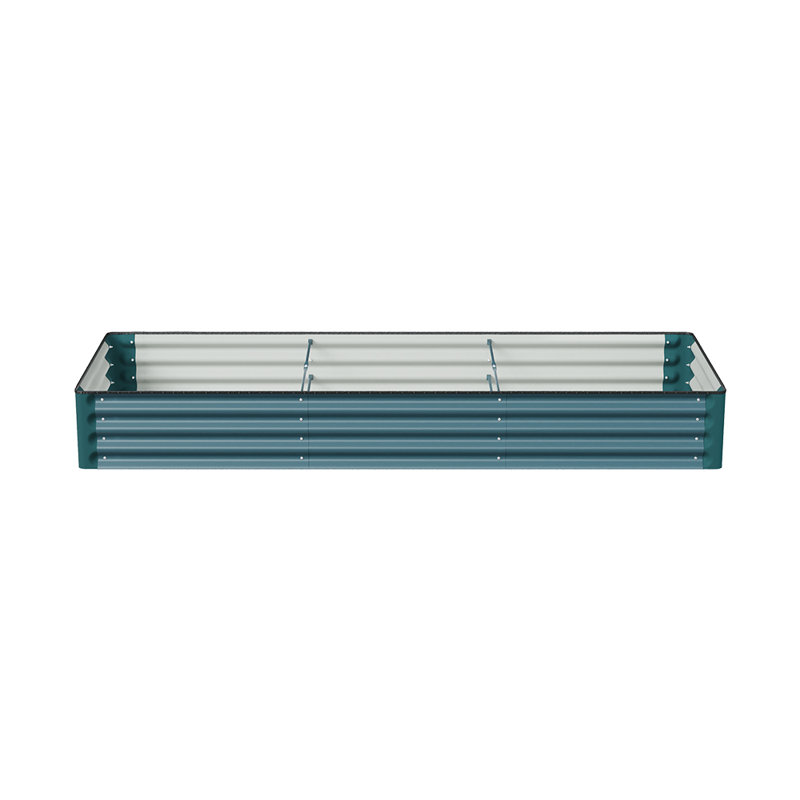 Raised Garden Bed, 30cm H x 240cm W x 90cm D, Green/Black