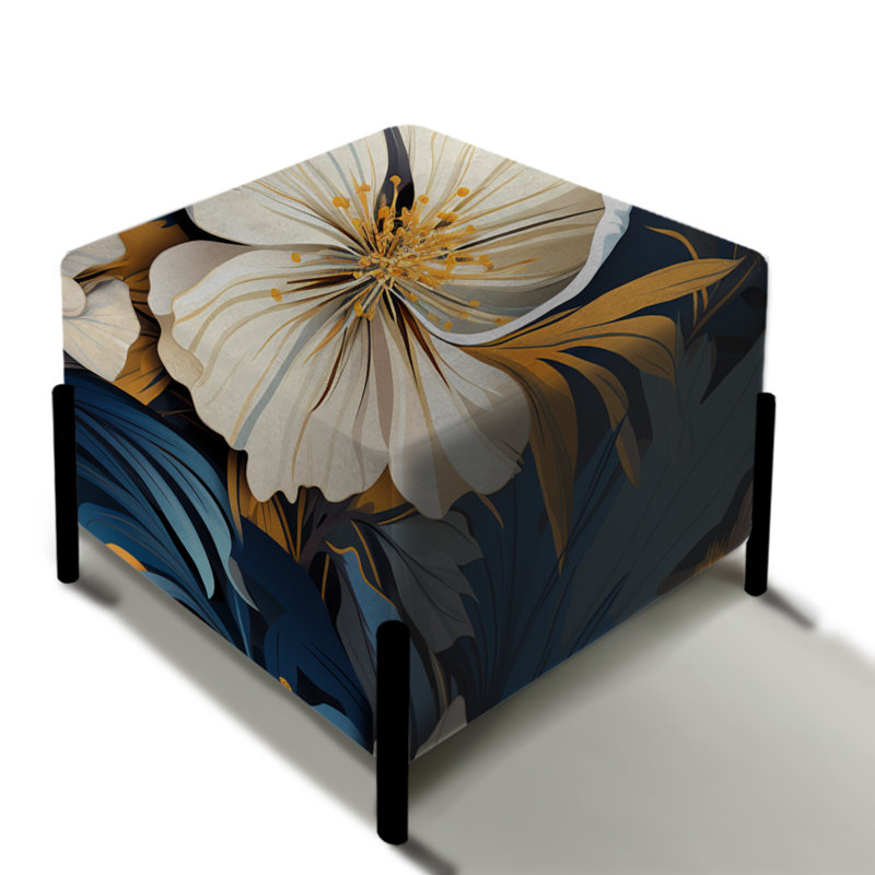 Floral Tropical Tranquility Vibes - Repose-pieds carré floral