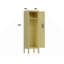 Armoire de rangement 1 porte en métal de style rétro - 1 pièce-809088117