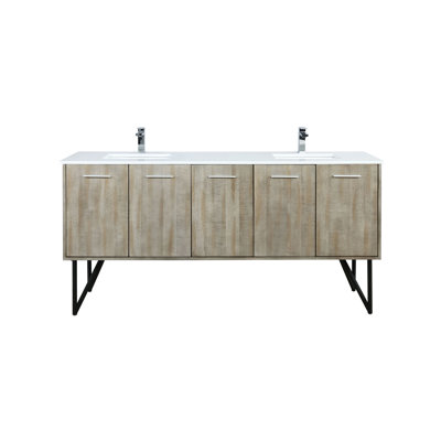 Lancy 72 in W x 20 in D Double Bath Vanity and Faucet Set