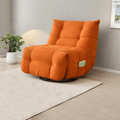 Ergonomic frosted velvet carbon steel recliner