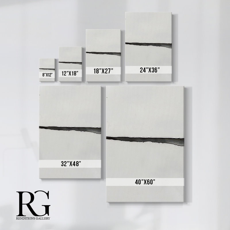 Toile tendue abstraite CLIV Gallery - prête à être accrochée, H 48 po x l 32 po