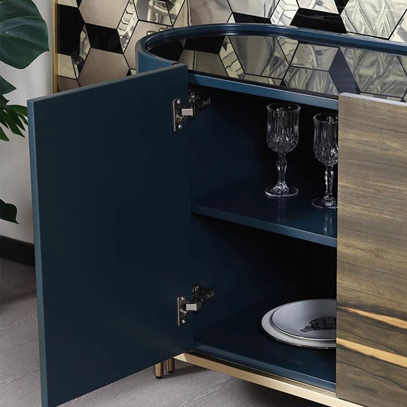 Light Luxury Postmodern Solid Wood Accent Cabinet 78.74'' Sideboard