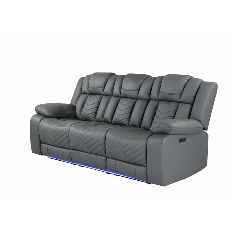 3, inclinable, gris, tissu, style contemporain, table rabattable, ports intégrés Power Hub, station de charge sans fil, table