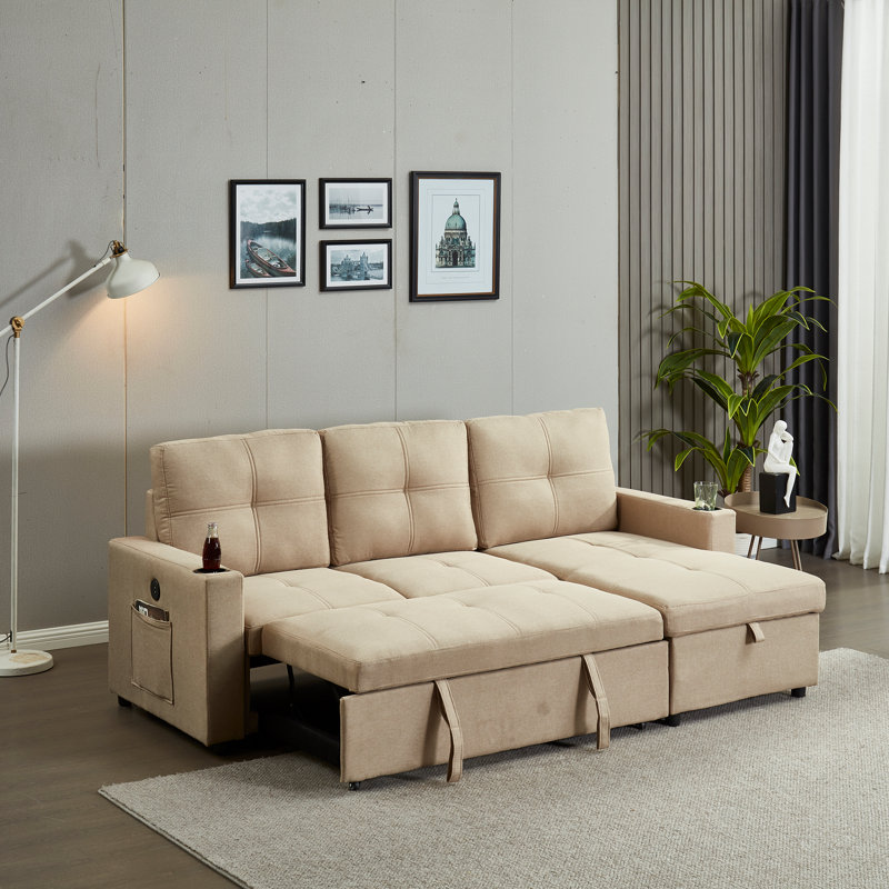Canapé modulaire Alyea, Velours brun