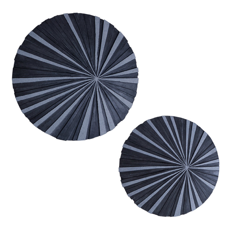 Décoration murale ronde grès, H 20 po x l 19 po x P 13 po