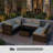  Patio Furniture Set - All-Weather,Water-Resistant - 7 Piece Patio Wicker Rattan Sectional Sofa, Modular Outdoor Conversation Set for Backyard, Garden, Poolside, Balcony-1928765531