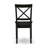 Boston Dining Room Chairs - Cross Back Solid Wood Seat Chairs, Set of 2, Black-342925885