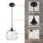 3-Light Single Glass Pendant Light Globe Adjustable Height for Kitchen Island Dining Room-538885091-538885094-538885090