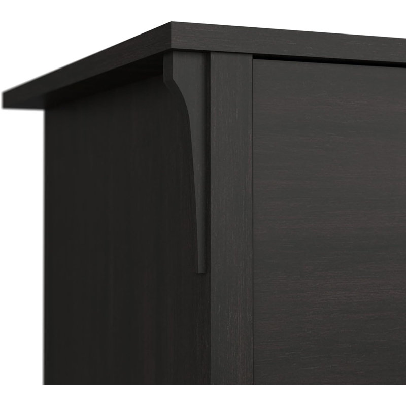 Vintage Black 2-Drawer Mobile Lateral File Cabinet