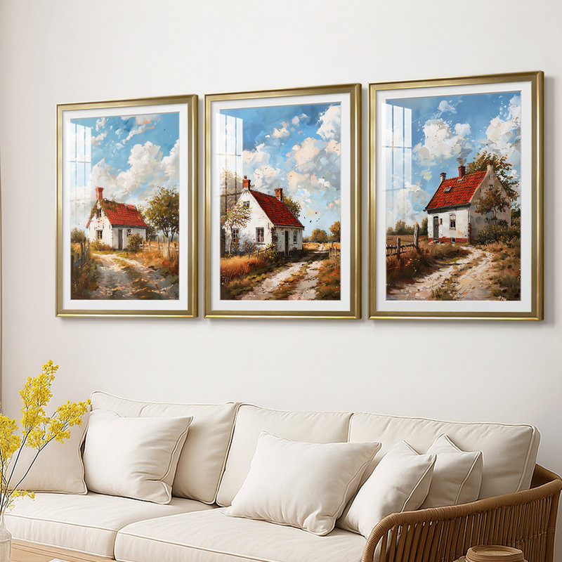 LANDSCAPES Series CIV - Impression personnalisée de qualité supérieure avec mat - 3 pièces, H 21 po x l 30 po
