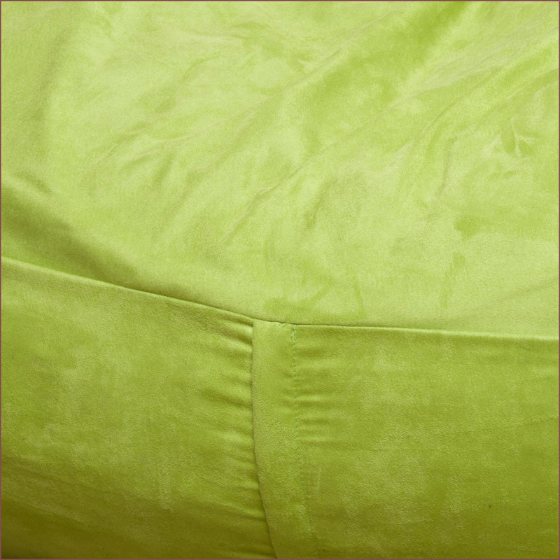Fauteuil à billes cylindrique à 4 pieds Michael - Suède doux, vert kiwi | Polyester | Courbé