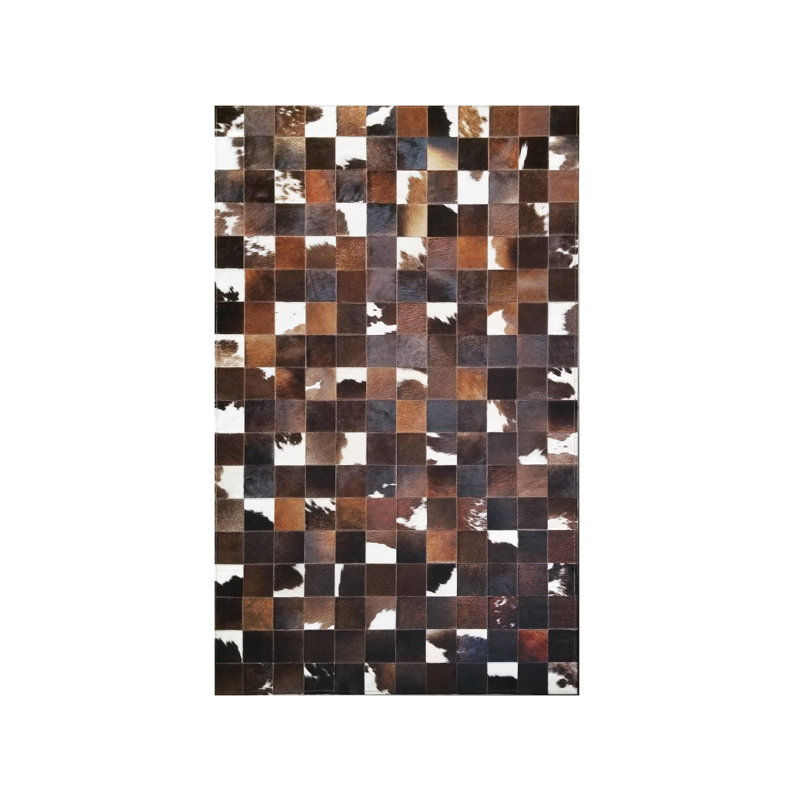 Tapis brun / gris Biggerstaff, Rectangulaire 9 pi x 11 pi