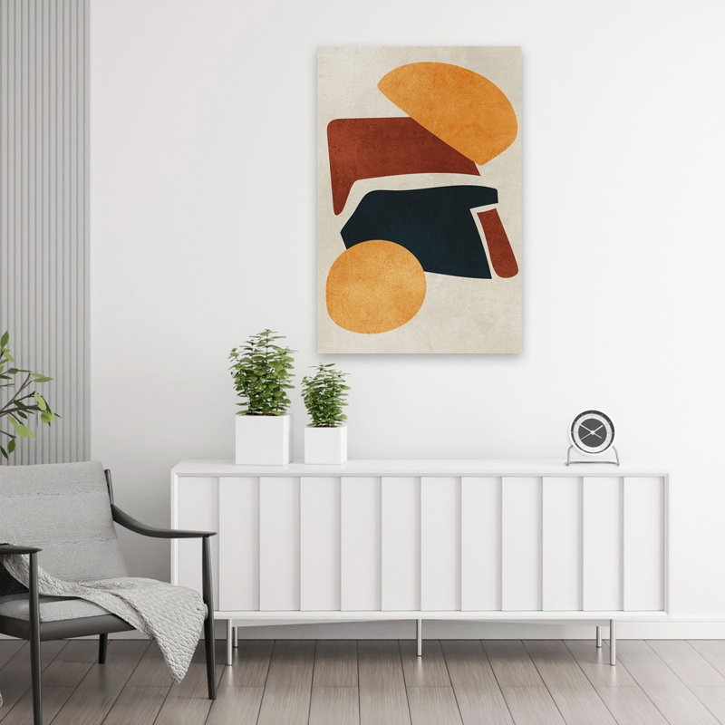 Tons de terre - Art minimaliste abstrait, H 36 po x l 24 po