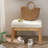 Faux Leather Upholstered Solid Wood Ottoman Waterfall Entryway Bedroom Bench-125291978