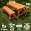 Table de pique-nique en bois avec banc séparé Harriet Bee