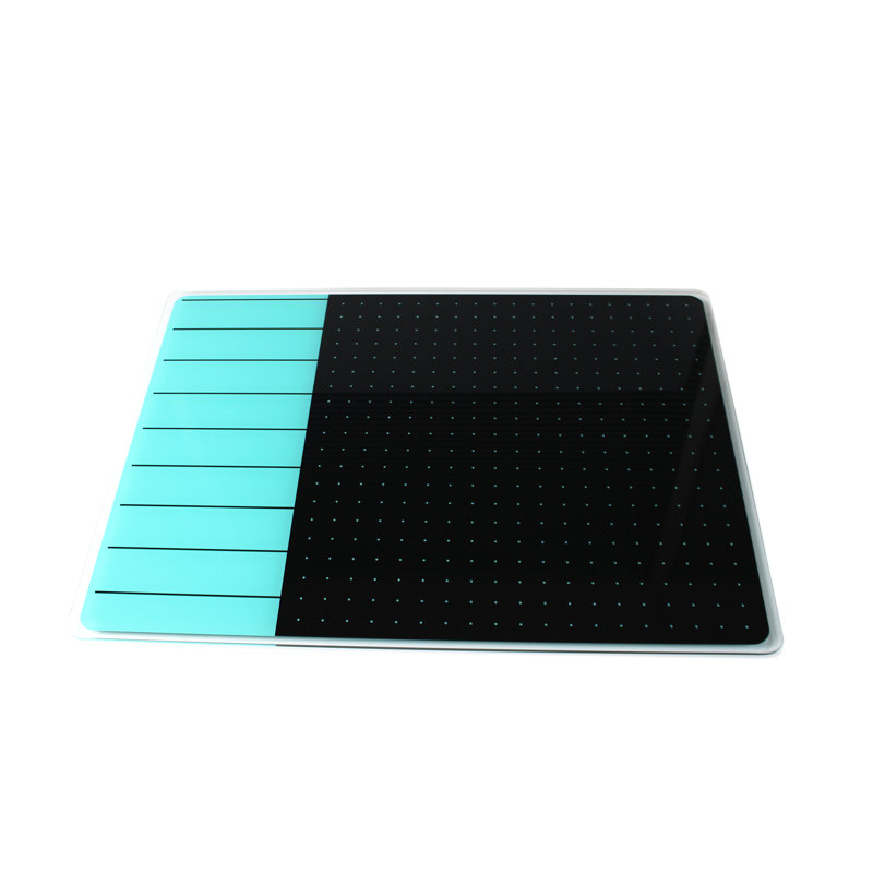 Tableau effaçable Floortex Viztex Glacier Plan & Grid, 17 po x 23 po, Bleu sarcelle clair