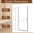 32" W X 72" Semi- Pivot Shower Door In , 1" Width Adjustment, Multifunctional Rotating Shaft With 1/4"  6Mm  Thick Glass, Reversible Left/Right, Full Seal-129099975-129099976
