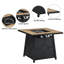 Foyer de table carré au gaz propane 28 000 BTU 28 po avec couvercle étanche-857973444