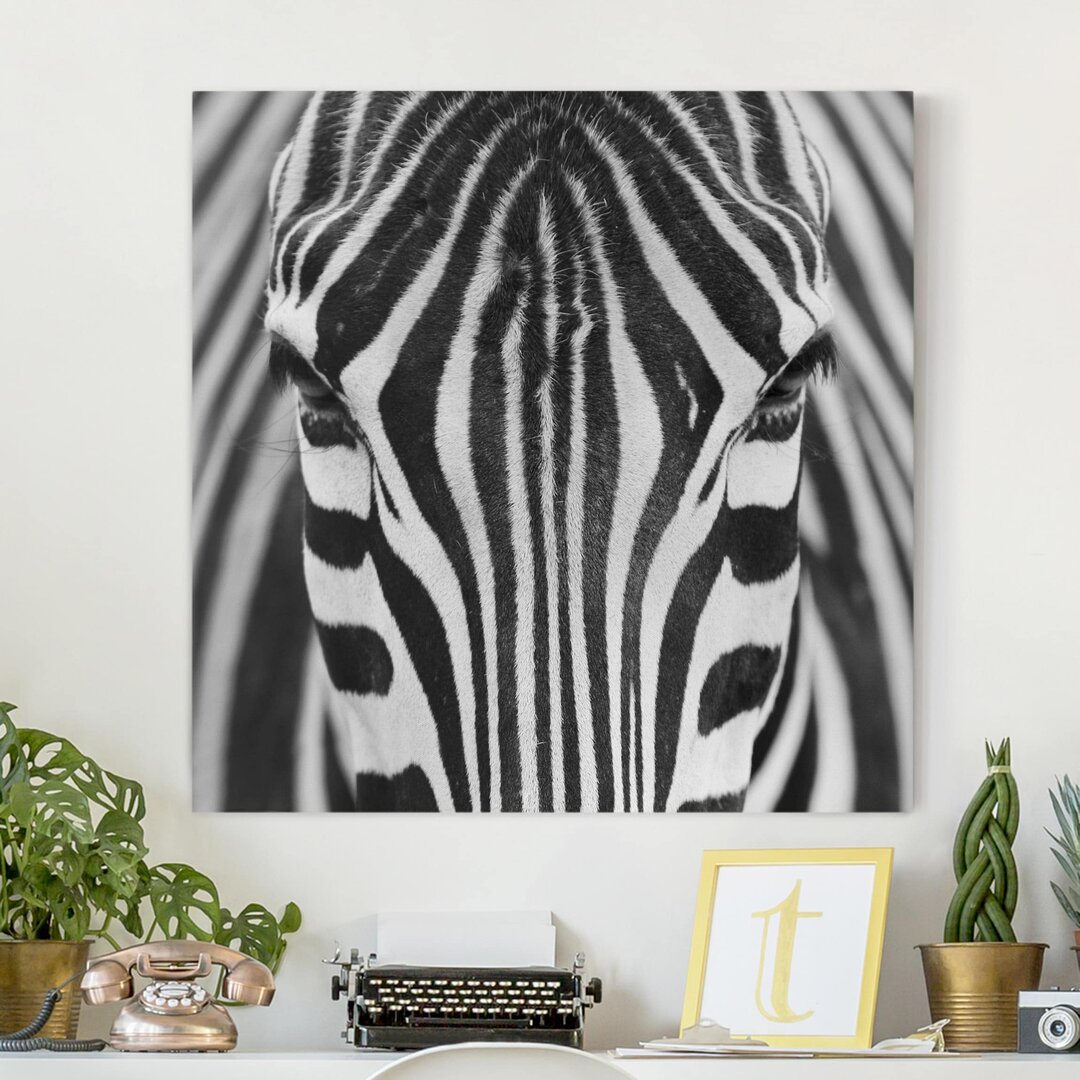 Leinwandbild Zebra-Optik