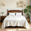 100% Flax Linen Solid Breathable Sheet Set with Pillowcases-131051431-131051434