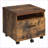 File Cabinets 1-Drawer Weathered Oak &amp; Black with Open Compartment, 18.5"H x 19.5"W x 16.5"D | Rustic | Wood+Metal