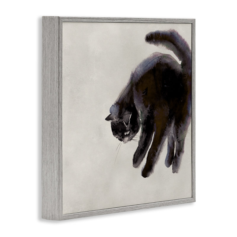 «Simple Cat Watercolor Giclee Art» par Melissa Wang, Estampe numérique Farmhouse, H 17 po x l 17 po