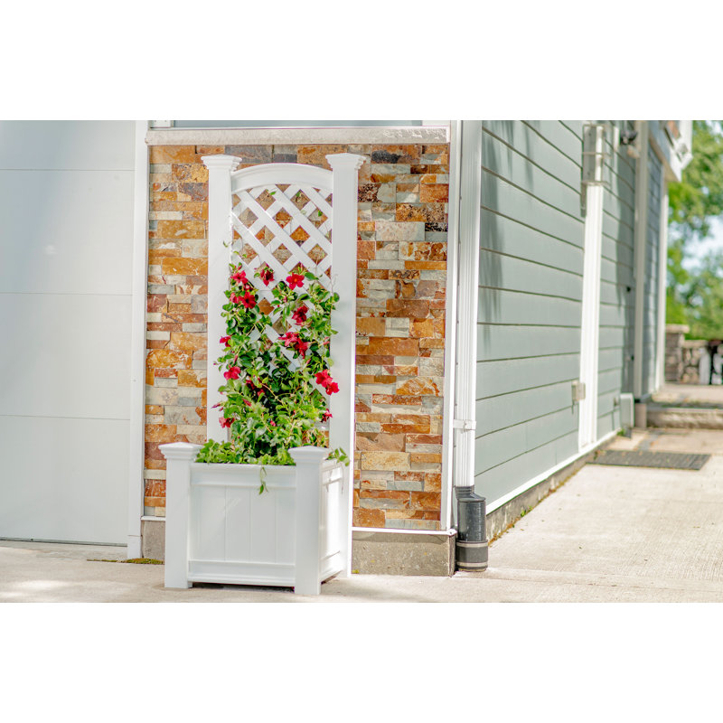 Kensington Vinyl Planter With Trellis